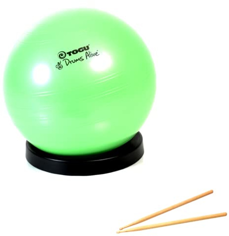 TOGU Drums Alive Ball 75 cm 5er Set mit Sticks & Schale - Gymnastikball Set
