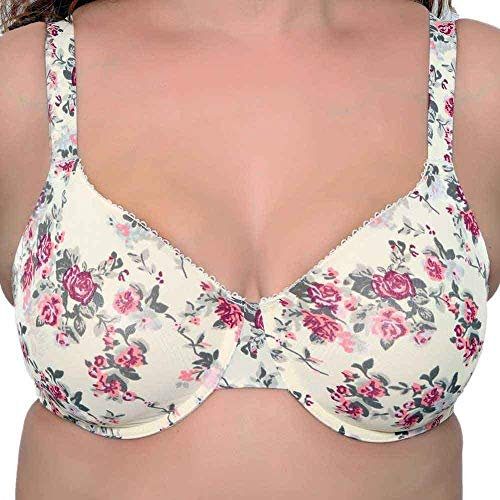 Liv Lingerie Ladies Vintage Rose Bra Minimiser Underwired UK Size 34-42 Cups D-G (34 E, Vintage Rose)