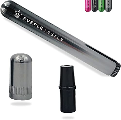 PURPLE LEGACY Astuccio per giunti Antiodore in alluminio Astuccio per giunti A prova di odore e impermeabile con supporto per giunti per blunt Tubo di giunzione lungo 138 mm Valigetta (Grey)