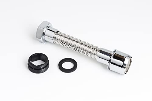 FontBrico A-1116355 Alargador de grifo de cocina | Atomizador flexible para fregadero | Aireador grifo cocina | Aireador extensible para fregadero de cocina | Tubo de 125mm | Latón