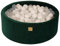 MEOWBABY Piscine à Balle pour bébé – Piscine à balles Douce en Velours 90x30cm avec 200 balles – Fosses a Boules pour Enfants, Vert Foncé