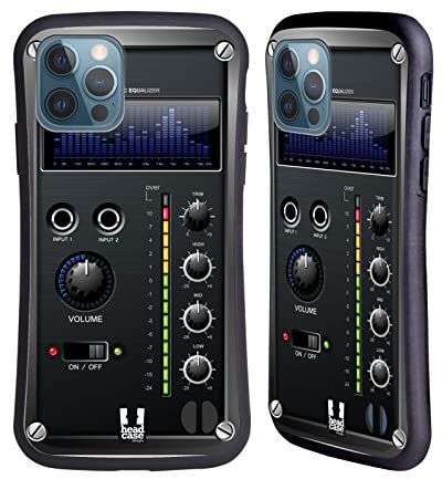 Head Case Designs Equalizzatore Blu Amplificatore Cover Ibrida Compatibile con Apple iPhone 12 / iPhone 12 PRO