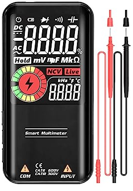 CENPEK Digital Multimeter Voltmeter Smart Electrical Tester Color LCD 3 Results Display 9999 Counts with Smart auto Mode Capacitance Hz Diode Duty Cycle Voltage Tester