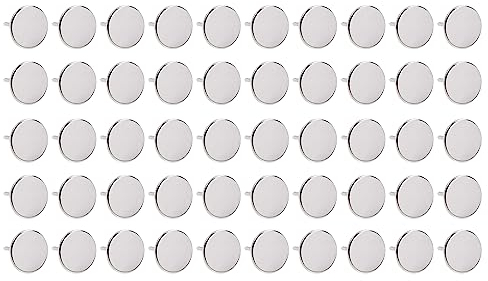 QUARKZMAN 16x20mm Möbel Polsternägel x 100Stk Flach Kopf Dekorativ Reißzwecken Möbel Nägel Stifte für Möbel DIY Dekorativ [Silber Ton]