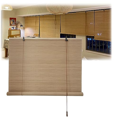 Anti-Uv Bambusrollo Rollläden 50x180, Isolierung Retro Raffrollo 90x200, Sichtschutz Bambus-Rollo Mit Lifter 150x300, Staubdicht Balkon Trennwand, Für Außen/Innen/Fenster/Terrasse/Garten ( Size : 160x