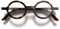 LONDON MOLE Brillen | Moley-Lesebrille | Runde Lesebrille | Coole Leser | Stilvolle Lesebrille | Herren Damen Unisex | Federscharniere | Glänzendes braunes Schildpatt | + 2,0 Vergrößerung