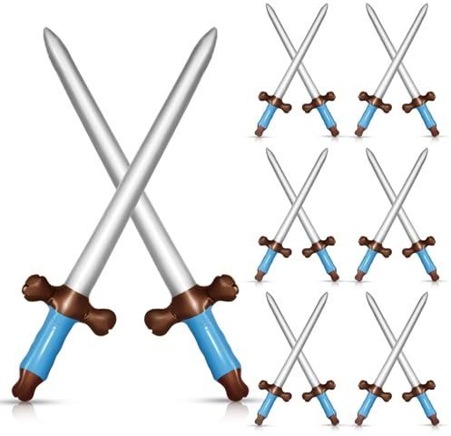 12 pièces épées gonflables jouet épée, épée couteau gonflé jouet épées armes épées ensemble, épées en plastique 24 pouces pour enfants fête à thème d'anniversaire Halloween Costume Cosplay fournitures