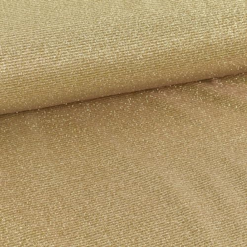 Jersey Lurex Glamour uni goldfarbig 1,40m Breite