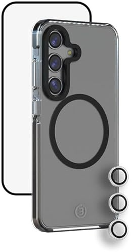 3sixT 70292 4in1 Protection Bundle für Samsung Galaxy S24 Plus/Hülle Displayschutz & Kamera Schutz Set/Inkl. Handyhülle Panzerglas Kamera Protektor stoßfest / 4in1 Hüllen Set