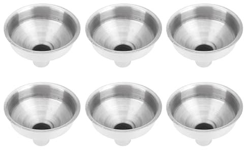 KICHOUSE 6 Piezas Embudo De Acero Inoxidable Para Frascos Mini Embudo Portátil Para Petaca De Plateado Por Paquete Para Cocina o Bar