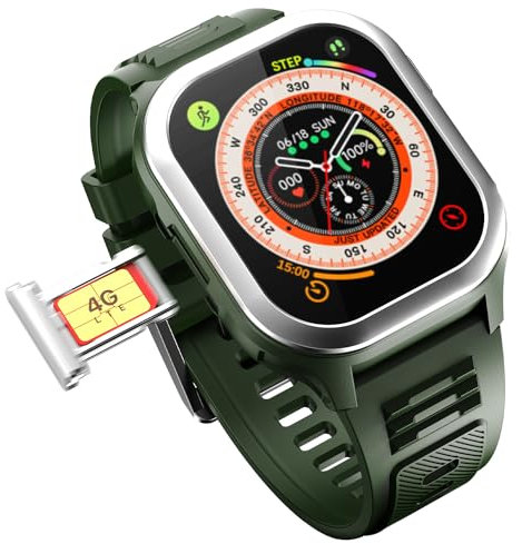 Fire-Boltt 4G Pro Volte Calling Smart Watch- 2.02” TFT Display, 4G Nano-SIM GPS, Health Suite, Sports Modes, 400mAh Battery (Green)