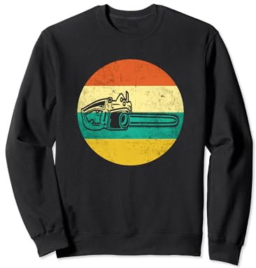 Retro Logger Lumberjack Arborists Vintage Chainsaw Sweatshirt