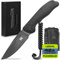 Wolfgangs RAVUS Zweihandmesser Klappmesser aus feinstem D2 Stahl - Legales Taschenmesser Klappmesser - Rebustes Outdoor Messer Survival - Klappmesser Outdoor inkl. Kydex Holster