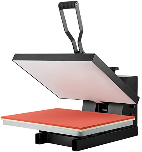 VEVOR Prensa de Calor Negro 406x510 mm Máquina de Sublimación Textil 1700 W Calentamiento Rápido Prensa de Calor por Transferencia por Sublimación Digital e Industrial para Camiseta, Bolso, Almohada