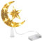 Mond und Stern Baumspitze – Mond Baumspitze | Baumschmuck mit Stern und Mond, dekorative Baumspitzen, Dekorationen für Urlaub, Heimdekoration und Tischdisplay