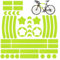 WeddHuis 42 Pezzi Adesivi per Bici, Set Adesivi Catarifrangenti, Adesivi Catarifrangenti per Bicicletta con Forme Diverse, Adesivi Luminosi per Bicicletta, Motociclette, Passeggini e altro