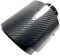 Auto Auspuffrohr Glänzendes Auspuffrohr Auto-Universal-Auspuffanlagen Edelstahl-Carbon-Endrohrauslass 130 Mm Düsen Schalldämpferspitze Auto Auspuff Schalldämpfer(IN 63MM-Out 76MM)
