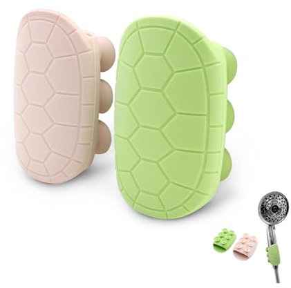 KENSHIRE - Supporto per soffione doccia in silicone di alta qualità, con ventosa, universale, senza foratura, forte supporto di montaggio a ventosa