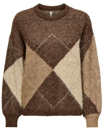 ONLY Damen Onlnoeme Life Ls Jq O-Neck Nca KNT Onlnoeme Life Ls Jq O-Neck Nca KNT (1er Pack)