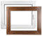 ALUCON Kellerfenster 900x500 mm – Fenster 90x50 cm – Kunststofffenster Innen Weiß/Außen Nussbaum – Flügelfenster DIN Links