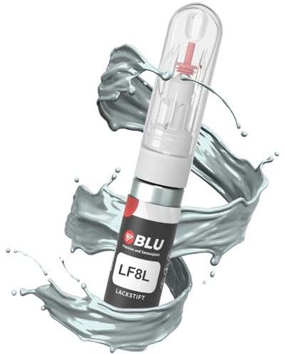 BLU Lackstift Auto kompatibel für Skoda LF8L GRAU STEELGRAU | Auto Lack Reparatur 2in1 Ausbesserungslack Pinsel + Nadel