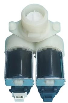 Compatible for Meiling/Beko/Electrolux， Drum Washing Machine Inlet Valve with One Inlet and Two Outlet Double Solenoid Valve