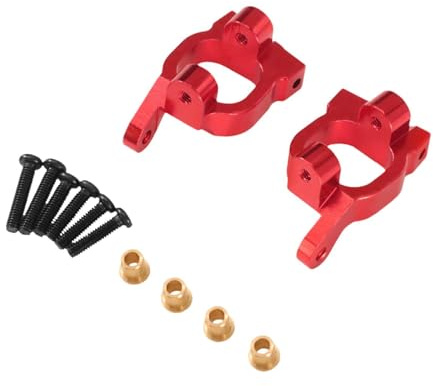 Oshhni Support de moyeu en C de rechange pour voiture RC 1/14, pièces de véhicule RC, raccords métalliques élégants pour 144010 124017 124018 124007 144001, Rouge