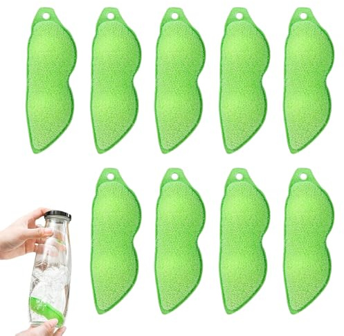 THQAE 9 Pcs Magic Beans flaschenreiniger Beans Bottle Cleaning Sponge, Magic Beans Bottle Cleaner Sponge, Küchenschwämme in Erbsenform, Flaschen Reinigungsperlen, für Die Innenreinigung Von Flaschen