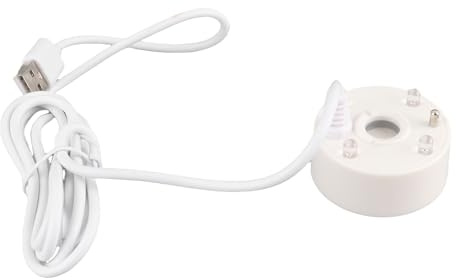 Irfora Kleine Nebelmaschine, Bunte LED-Leuchten, Ultraschall-Brunnenzerstäuber für Teich, Steingarten, Aquarium, Einfache Bedienung mit USB-Stromversorgung, für Innen- und (Weiß)