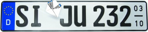 Kfz-Kennzeichen Saison mit Eurofeld 520x110mm, reflektierend, aus Aluminium
