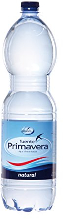 Agua mineral natural fuente primavera botella de 1,5l