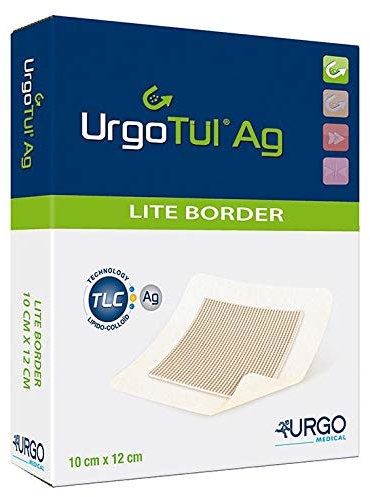 UrgoTül Ag Lite Border Wundauflage 10 cm x 12 cm, 10 St