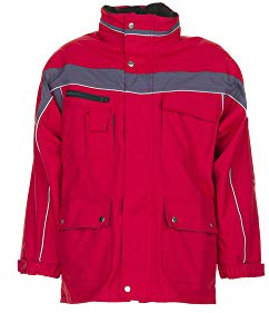 Planam 2577064 Plaline Allwetterjacke, Rot/Schiefer, Größe XXXL