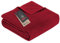 Ibena Porto XXL Decke 180x220 cm – Baumwollmischung weich, warm & waschbar, Tagesdecke rot einfarbig