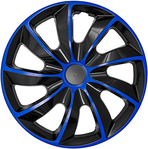 Radzierblende Quad schwarz/blau 15 Zoll 4er Set