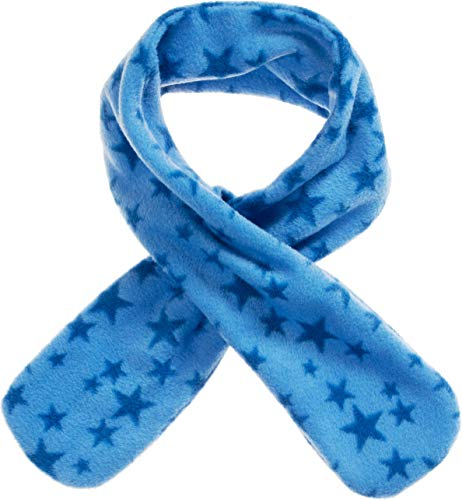 Playshoes Unisex Kinder Fleece-Steckschal Winter-Schal, blau Sterne, one size