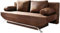 DELIFE Schlafcouch Cady Braun 200x90 Schlaffunktion Antik Optik Bettkasten Schlafsofa