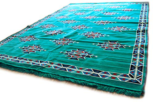 Damaskunst Neu,türkis Grün, Blau,Schwarz,Rot,Weiß, Teppich 200 cm x 300 cm,Kelim Orient,Wand Teppich,Carpet, Rug, S 1-6-90