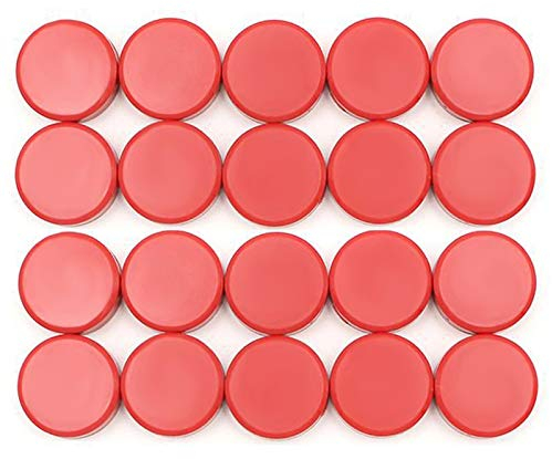 20Pcs Fridge Magnets Whiteboards Notice Board Planning Magnet Magnetic Button Round Plastic Covered 30mm Red