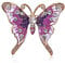 YUEMING Papillon Broche Cristal et Strass Bijoux de Femmes pour Le Mariage broche papillon rétro broche en strass (Purple)