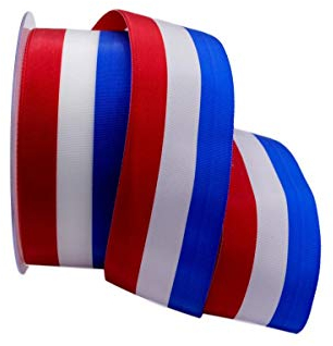 Christa-Bänder Nationalband Frankreich rot/weiß/blau 40mm ohne Draht
