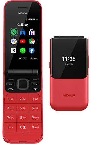 Nokia 2720 Flip Klapphandy (7,1cm (2,8 Zoll), 4GB Interner Speicher, 512MB RAM, Dual-SIM, KaiOS) rot