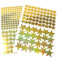 309 Sterne Aufkleber Set Sticker Deko Folie selbstklebend Glitter Hologramm Oilslick Bastelmaterial zum Basteln (Flakes Gold K016)