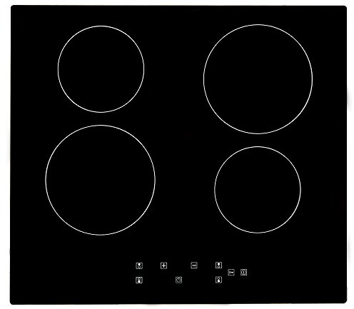 Panana Ceramic Hob 60cm, Electric Cooktop Built-in 4 Zone Black Glass Cooker with Touch Controls