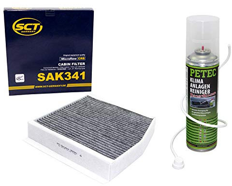 Innenraumfilter SAK341 + Klimaanlagen Reiniger PETEC