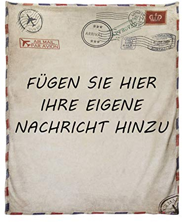 AHWZ Kuscheldecke Tochter Personalisierte Decken Pflegende Decken
