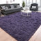 Tepook Superweicher, flauschiger Teppich für Schlafzimmer, moderner zotteliger Teppich, flauschiger Kinderteppich für Wohnzimmer, Plüsch, Innenbereich, Kinderzimmer, grau-violett, 1.2 x 1.8 m