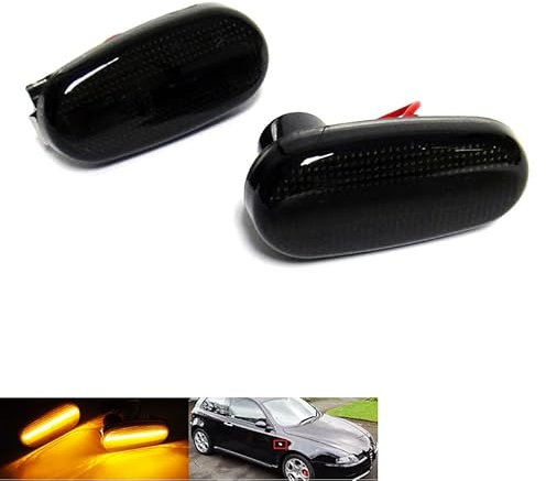 RZG 2x Seitenblinker schwarz LED Blinker für AR 147 937 GT MiTo 955 Bravo II 198