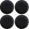 Maxwell & Williams Caviar Dinner Plates, Coupe Rim, Porcelain, Black, 27.5 cm, 4 Piece Dinner Plate Set, POAX0068