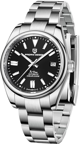 Pagani Design Herren Uhr Analog Japanisches Automatikwerk NH35 mit Edelstahl Armband PD1690